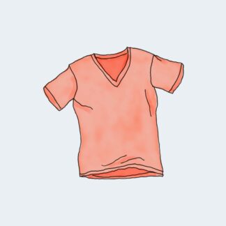 V-Neck T-Shirt - Red, Small
